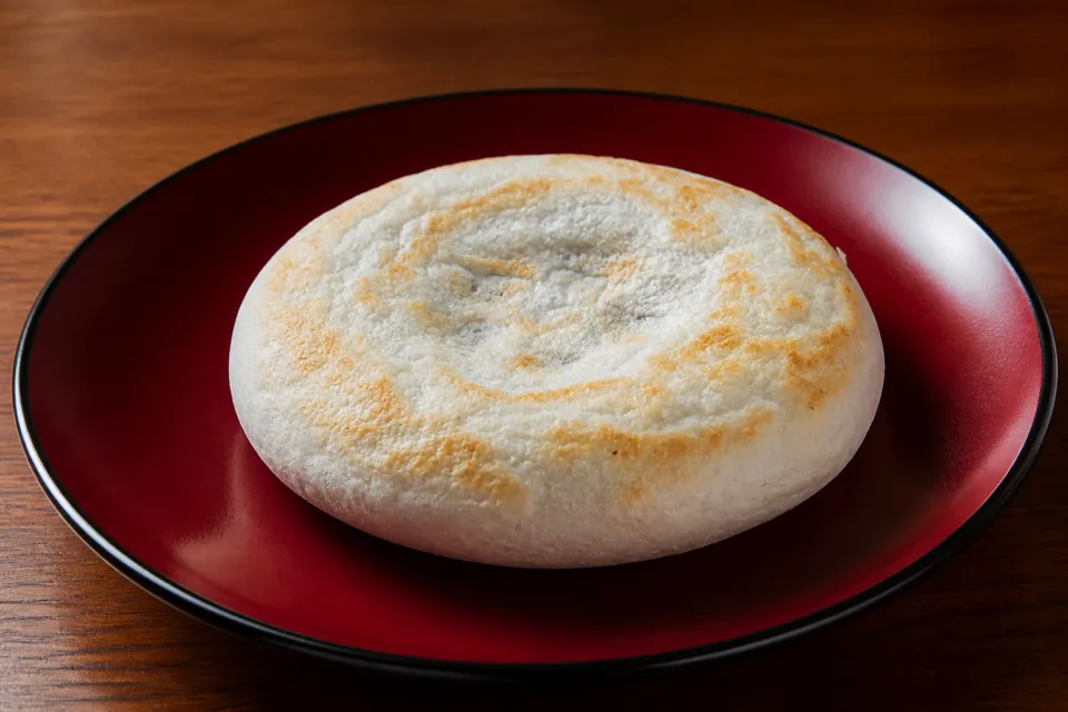 茶房きくちの焼き色が付いた梅ヶ枝餅