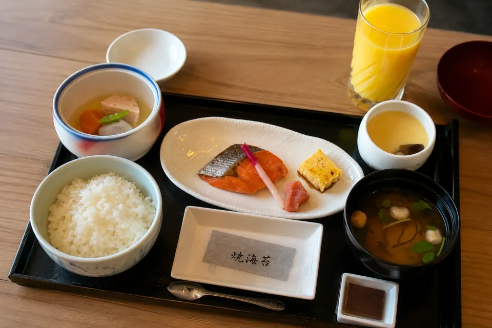 札幌グランドホテルの鮭とご飯の和朝食
