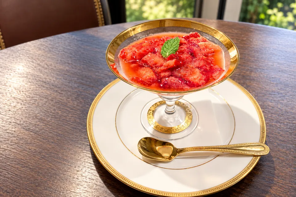 茶寮宗園のいちごのデザート