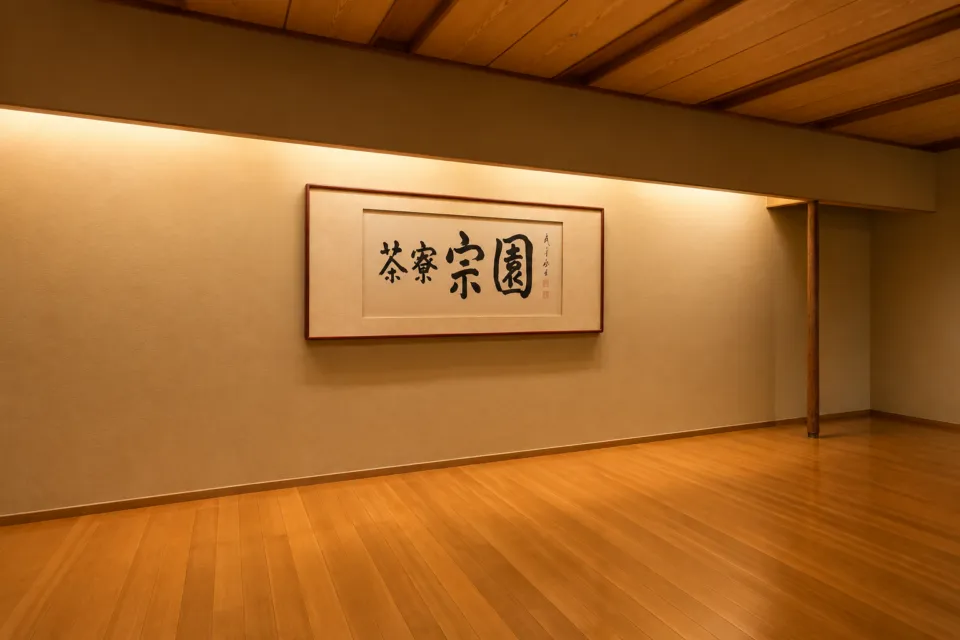 茶寮宗園の館内の書