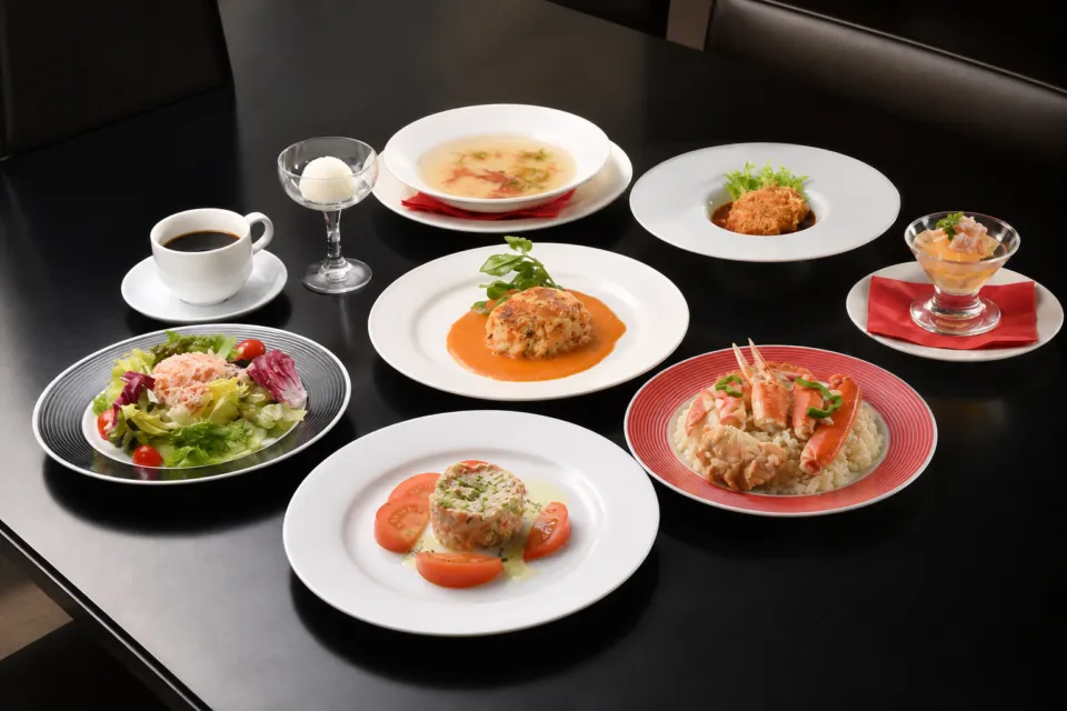 シーフードレストランメヒコ いわきフラミンゴ館のカニ料理コース