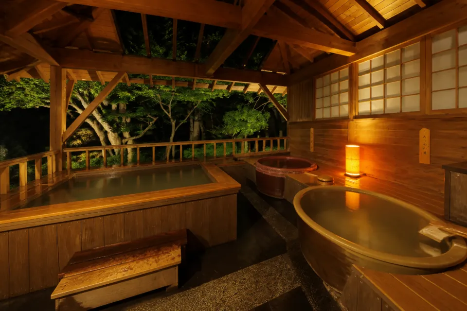 安比八幡平の食の宿 四季館 彩冬の夜の露天風呂