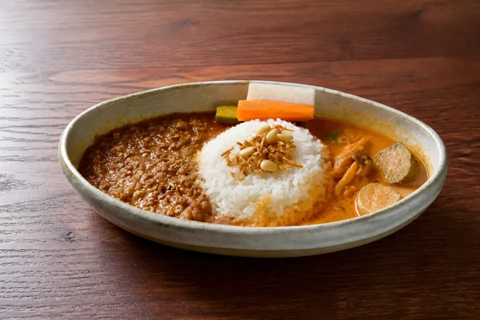 四万温泉 柏屋カフェの看板メニュー柏屋カレー