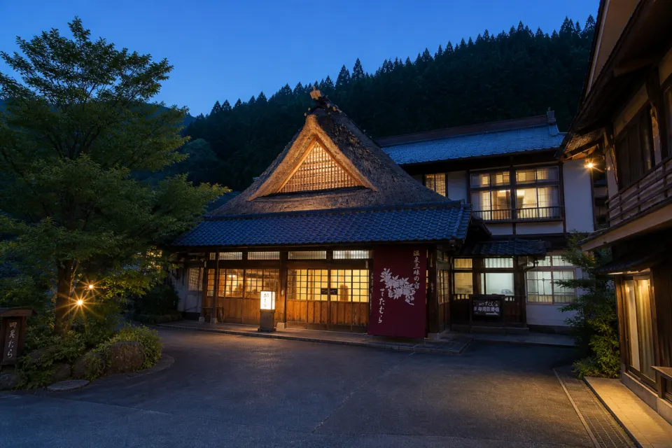 四万たむらの歴史を伝える建物外観