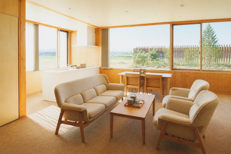 SHONAI HOTEL SUIDEN TERRASSEのスイデンスイートのリビング