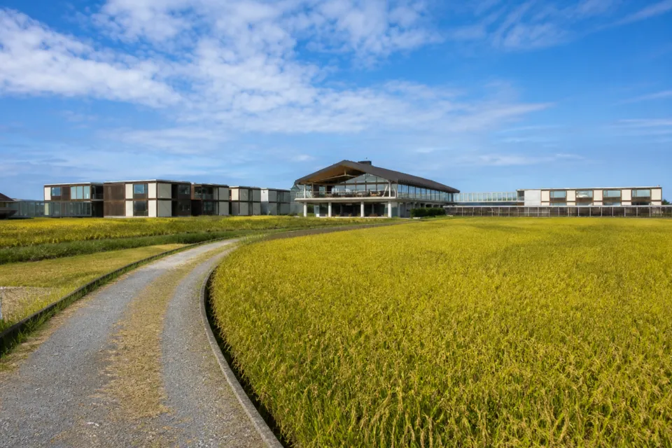 SHONAI HOTEL SUIDEN TERRASSEの田園に囲まれた外観