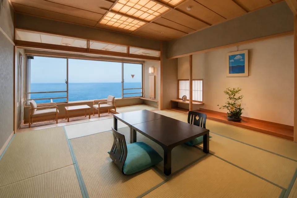 食べるお宿 浜の湯の海側和室