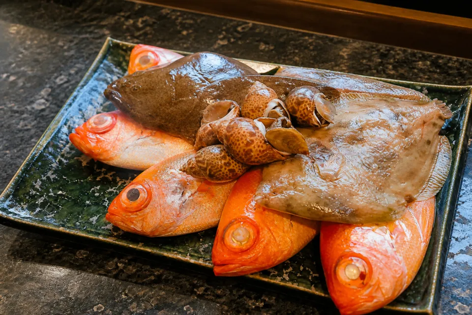 宝家の料理に使う鮮魚