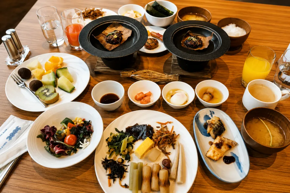 高山グリーンホテルの朝食ビュッフェの料理