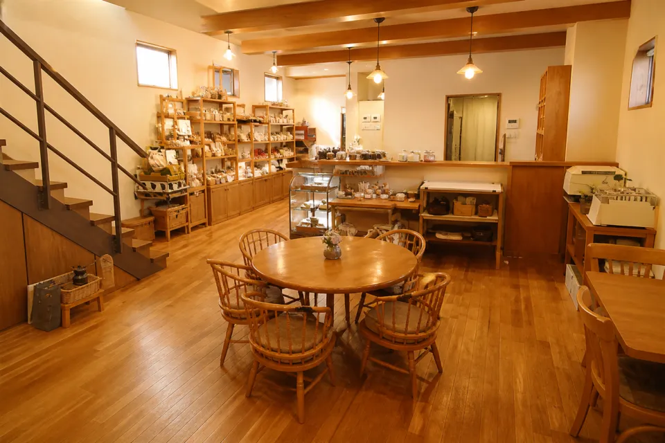 TEA ROOM Yuki Usagiの吹き抜けから見下ろす店内
