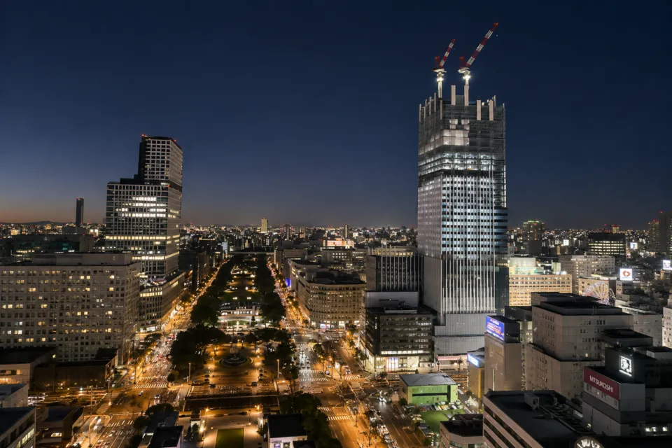 THE TOWER HOTEL NAGOYAの館内から望む名古屋の夜景