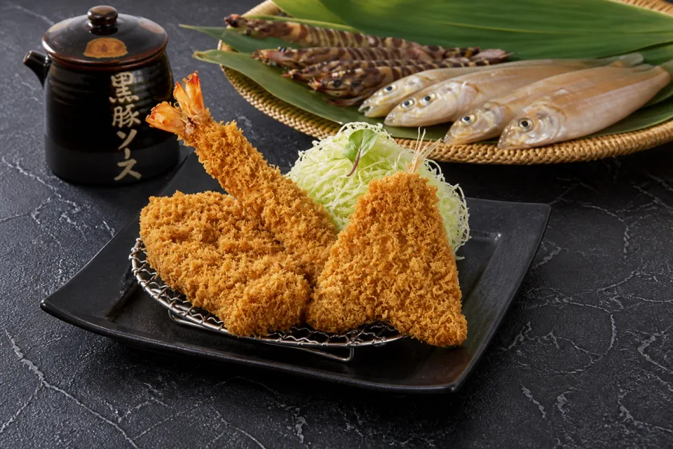 とんかつ まい泉 青山本店の黒豚とんかつと海鮮フライ