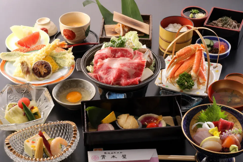 筑波山ホテル青木屋の会席料理