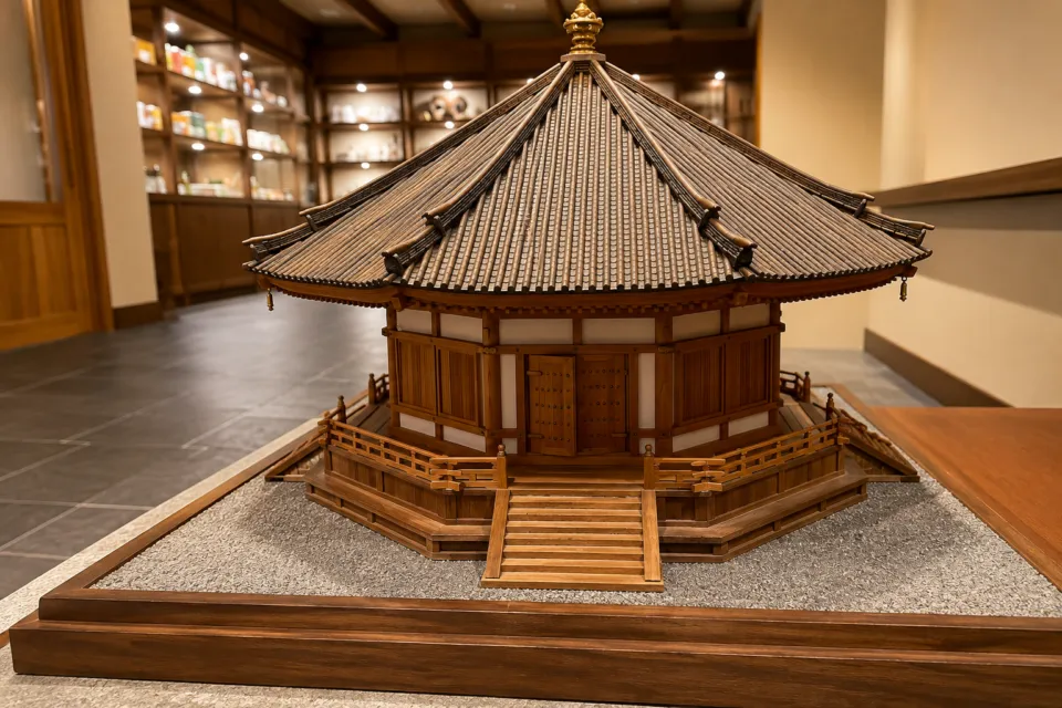 門前宿 和空 法隆寺の寺院建築の木製模型