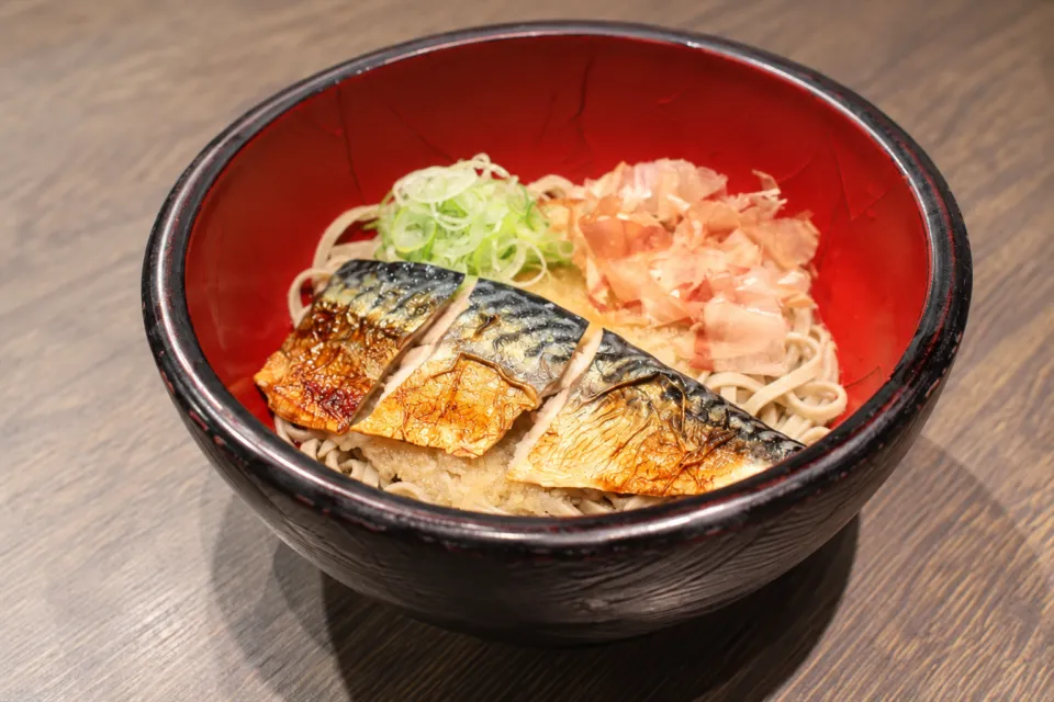 あみだそば 福の井の焼サバおろしそば