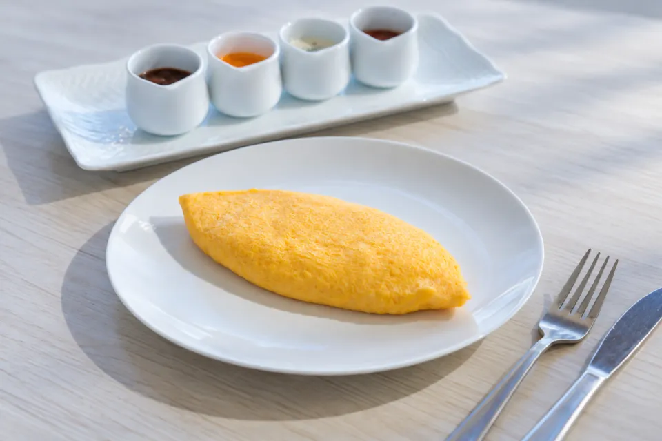 ANAクラウンプラザホテル広島の朝食のオムレツ