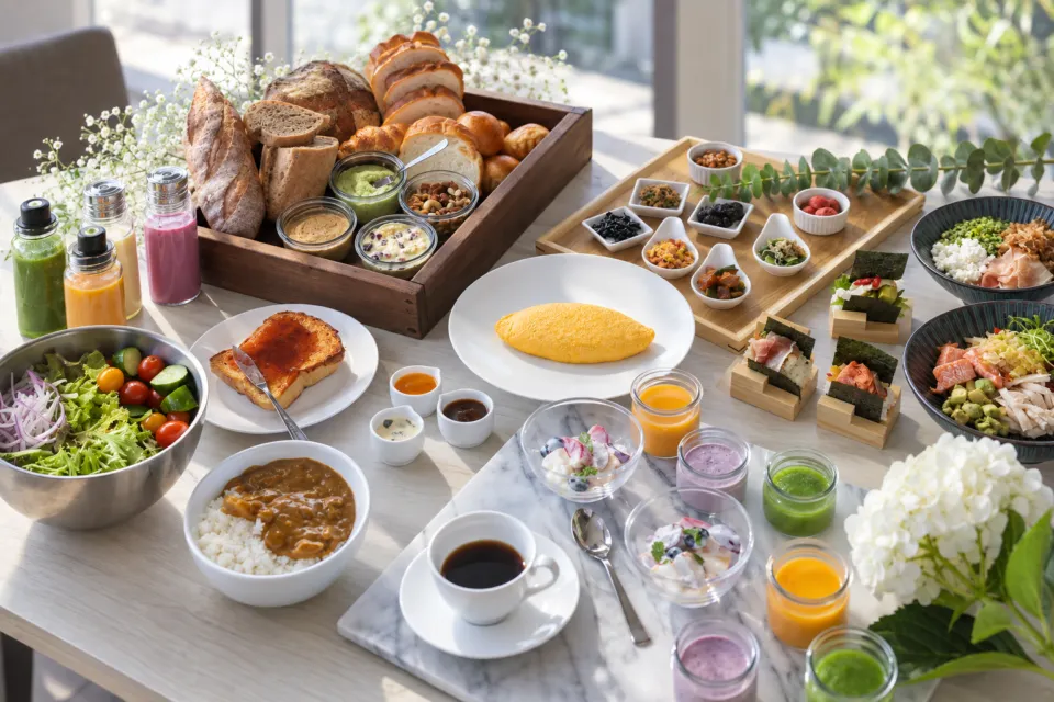 ANAクラウンプラザホテル金沢の朝食ブッフェの料理