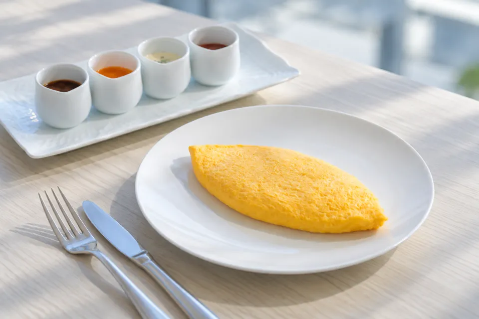 ANAクラウンプラザホテル金沢の朝食のオムレツ