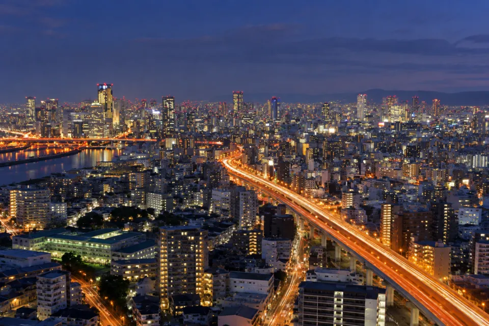 アートホテル大阪ベイタワーの市街地の夜景