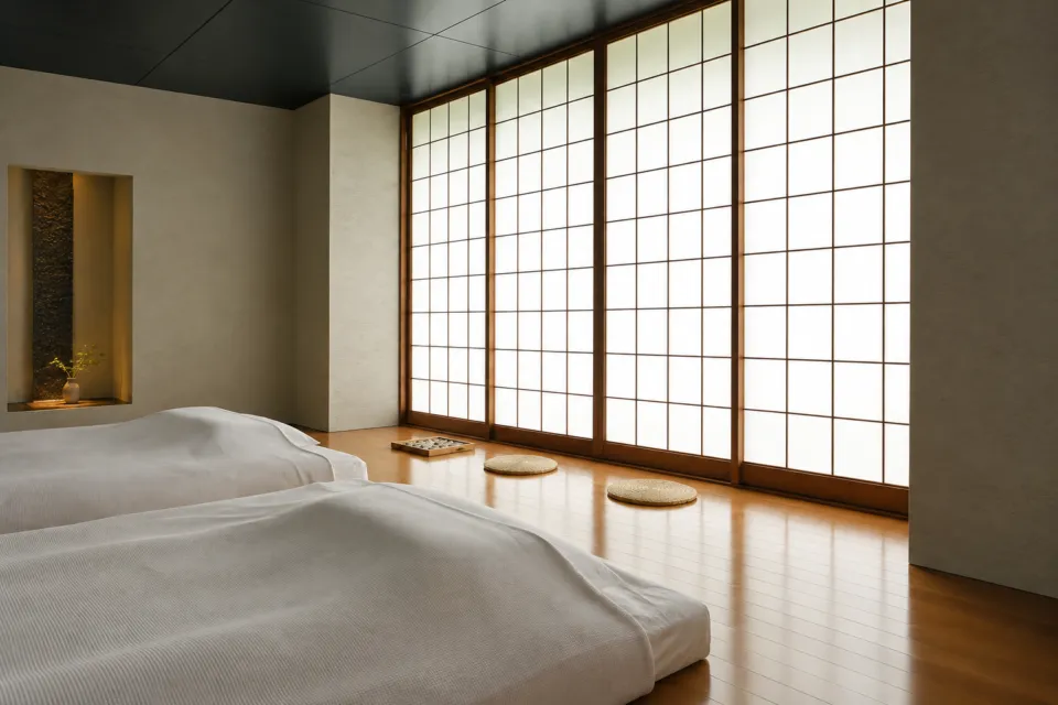 べにや無何有の円庭施術院の施術室