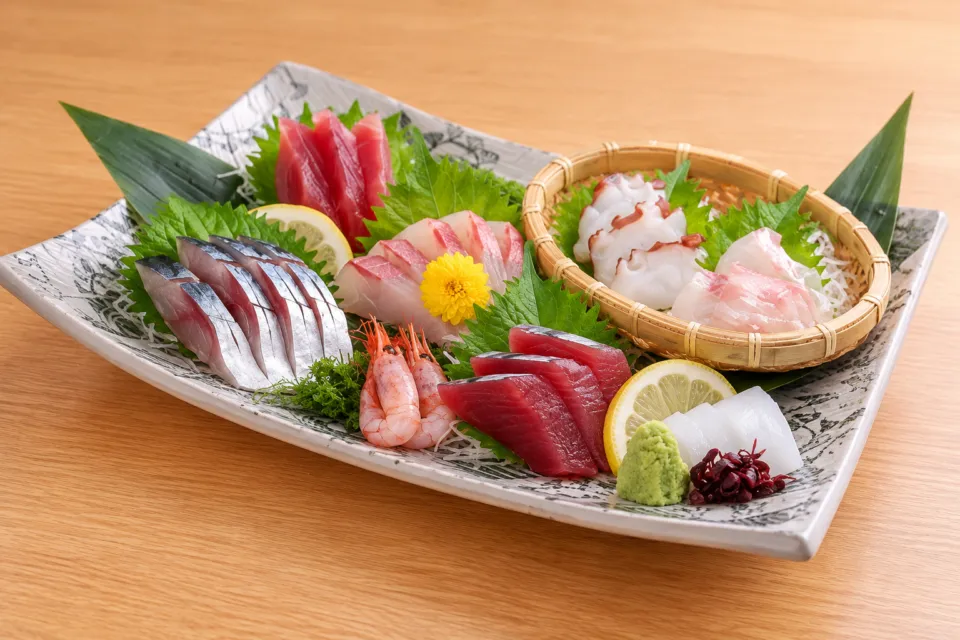 びびんやの刺身の盛り合わせ