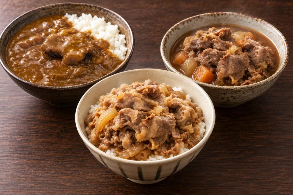 美食や やま信の村上牛牛丼・カレー・シチュー