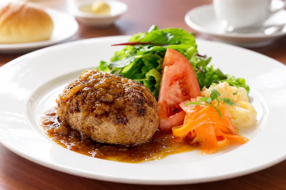 びわこレストランROKUの近江牛ハンバーグ