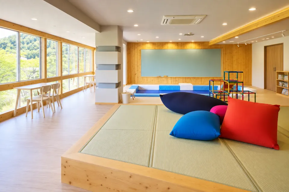 望川館の畳の休憩スペース