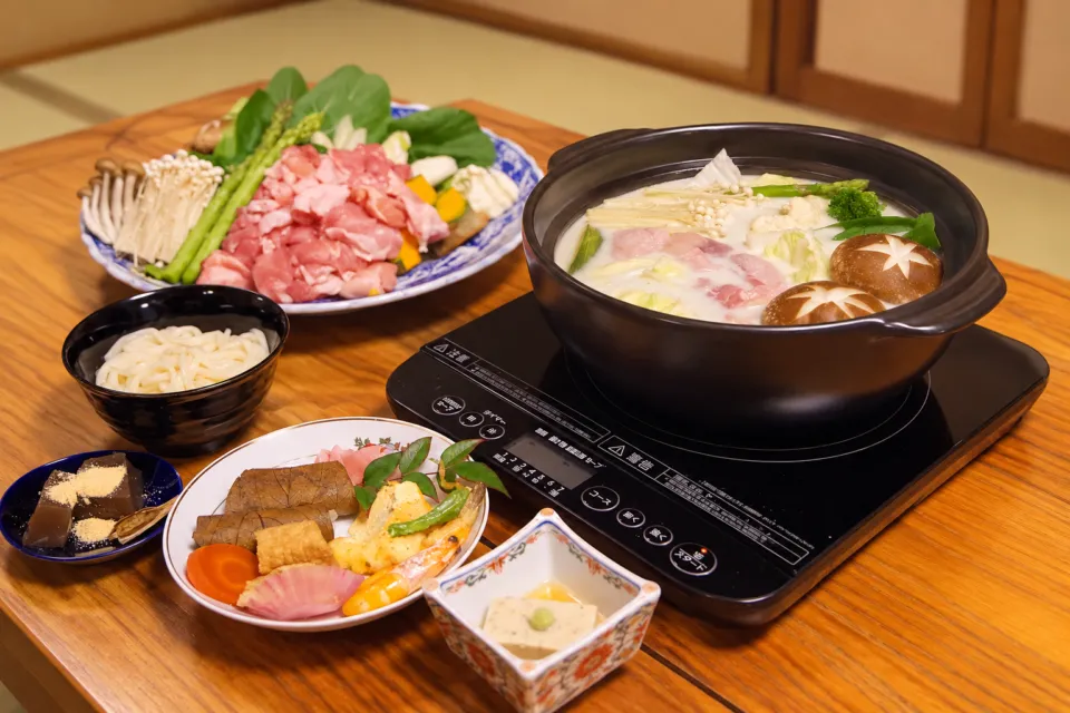 ブランシエラ ヴィラ 明日香の夕食の飛鳥鍋セット