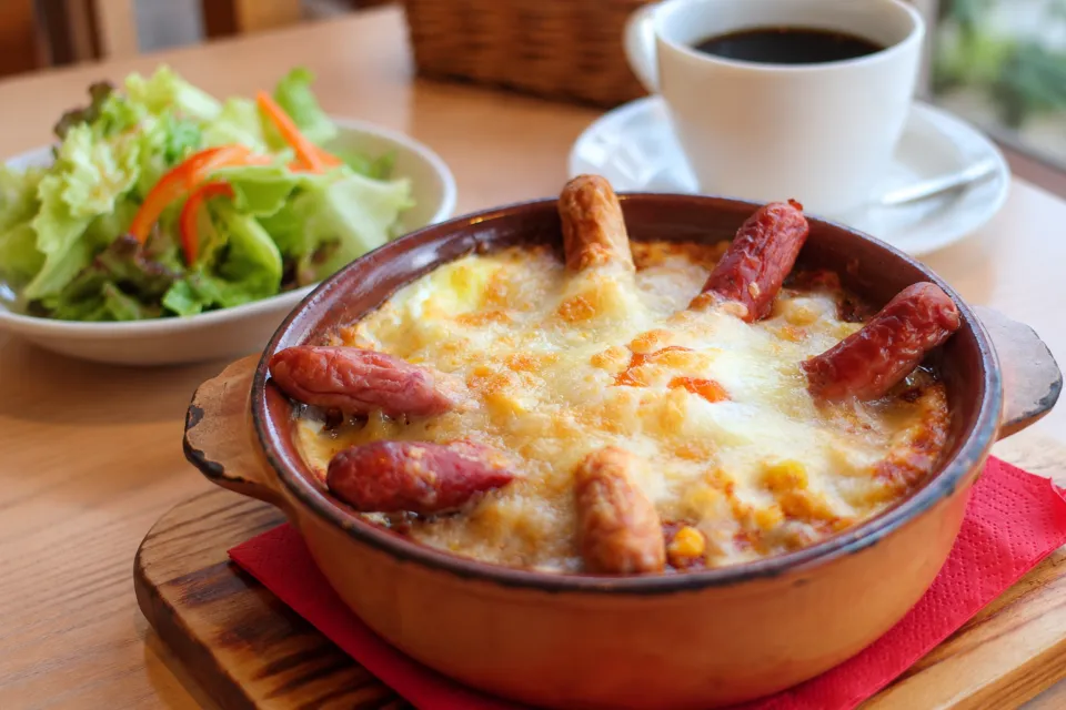 カフェレストラン亜詩麻のソーセージの焼きカレー