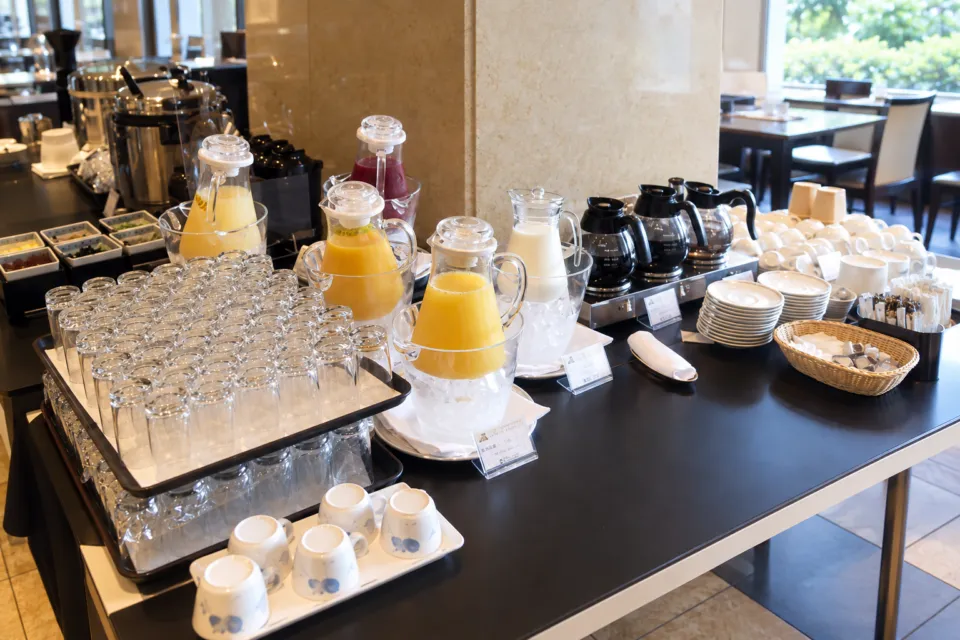 カフェレストラン スワンの朝食ドリンクコーナー