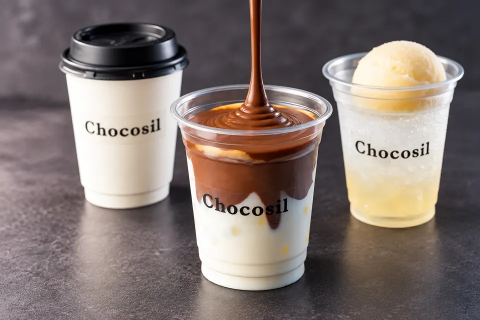 Chocosilのチョコレートドリンクなど3種類のカフェドリンク