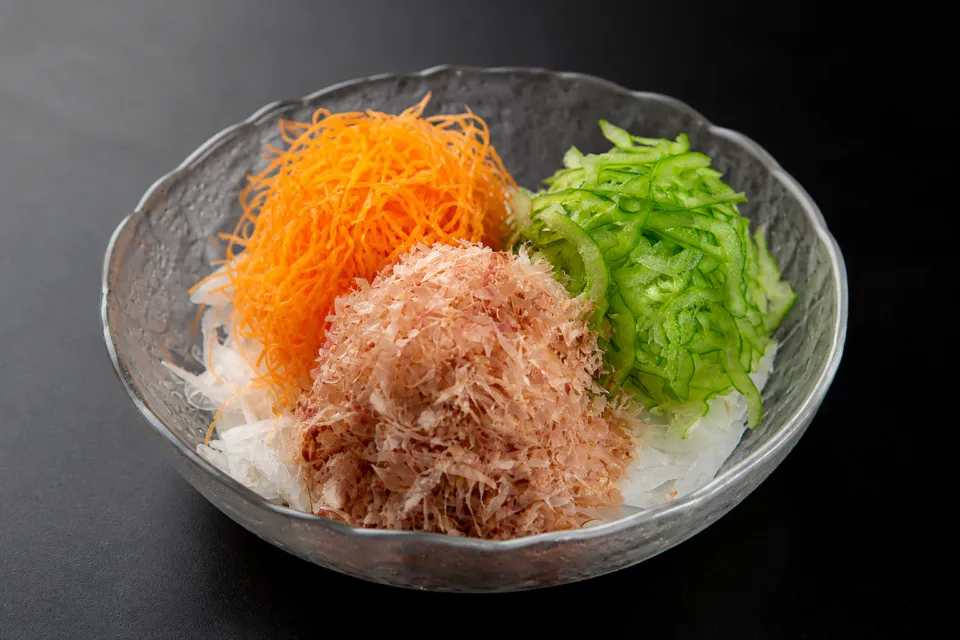 直利庵の冷たい野菜そば