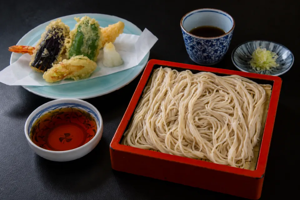 直利庵の天ざる