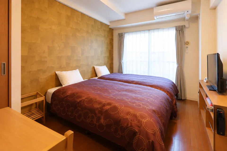 Comfort Stay みやびのベッド2台の客室