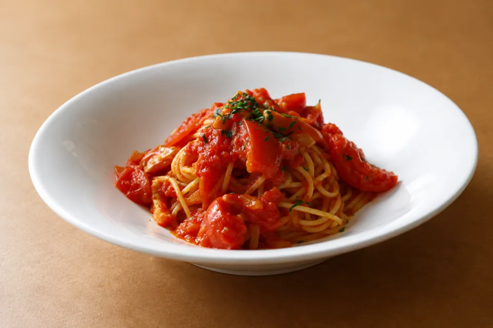 CROSS WONDER DININGのトマトソースのパスタ