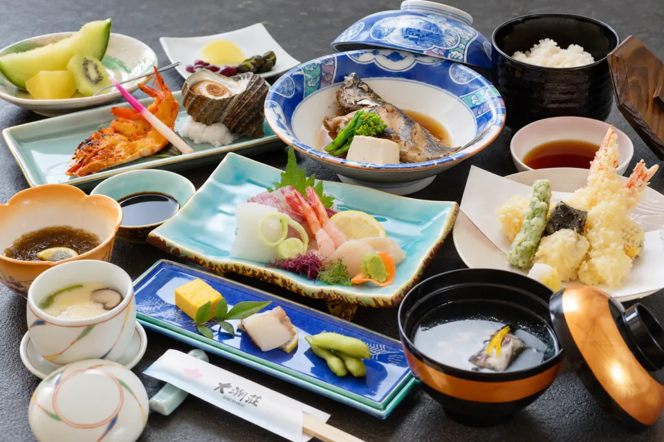 大潮荘の魚料理の会席料理