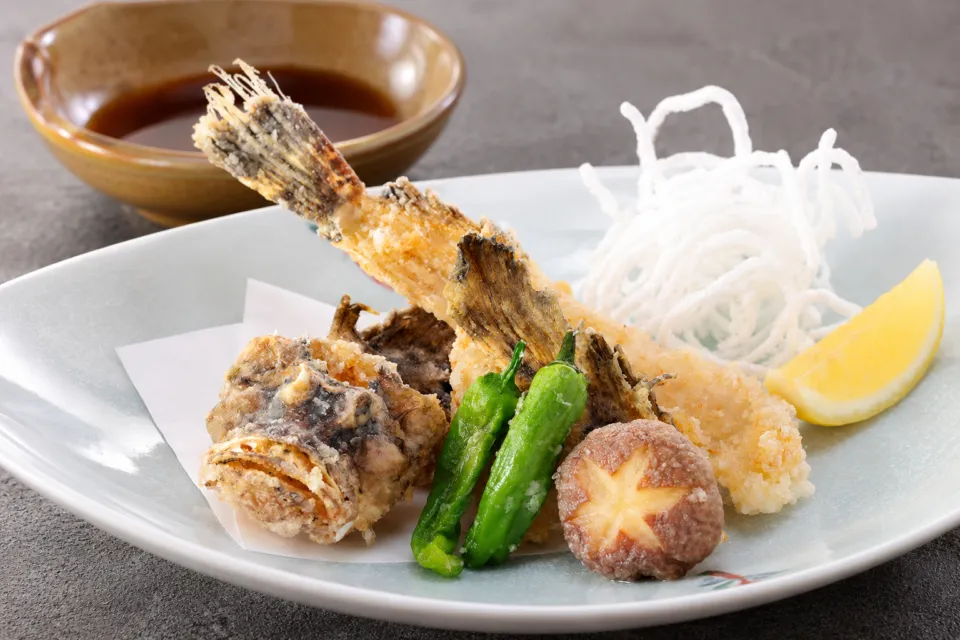 大潮荘の魚の唐揚げ