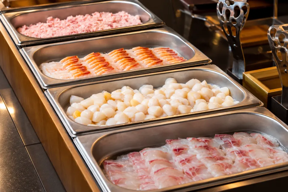 ダイワロイネットホテル松山の海鮮ビュッフェの料理