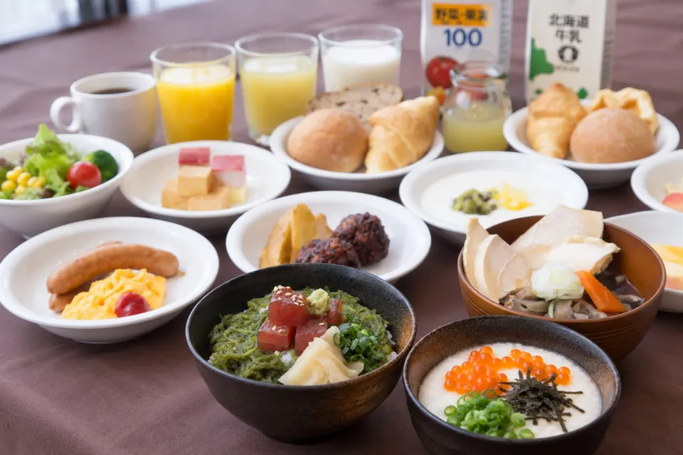 天然温泉 南部の湯 ドーミーイン本八戸の朝食バイキング