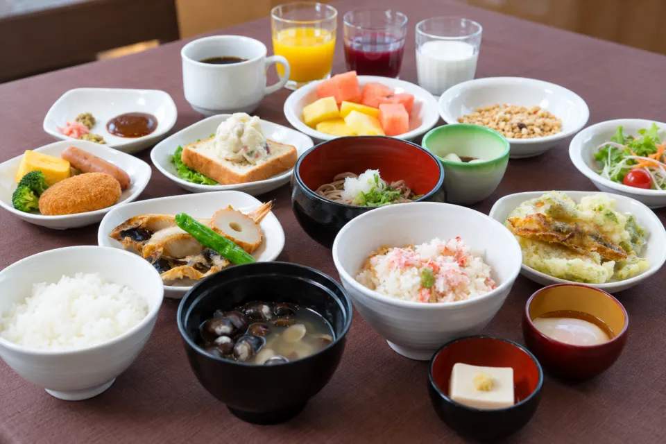 ドーミーイン出雲の朝食の料理