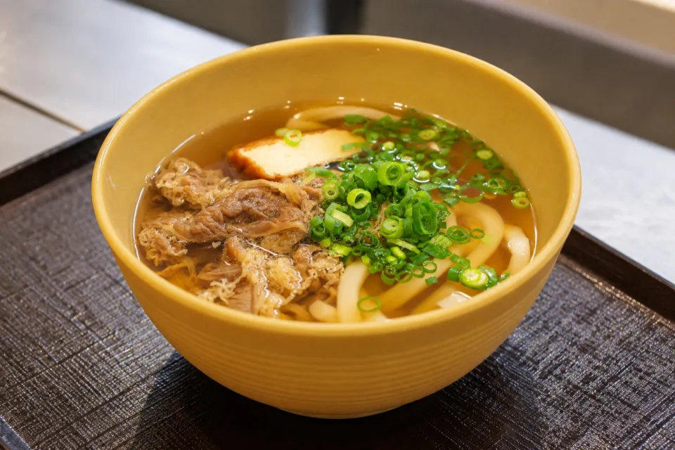 天然温泉 日向の湯 ドーミーイン宮崎の牛肉飫肥天うどん