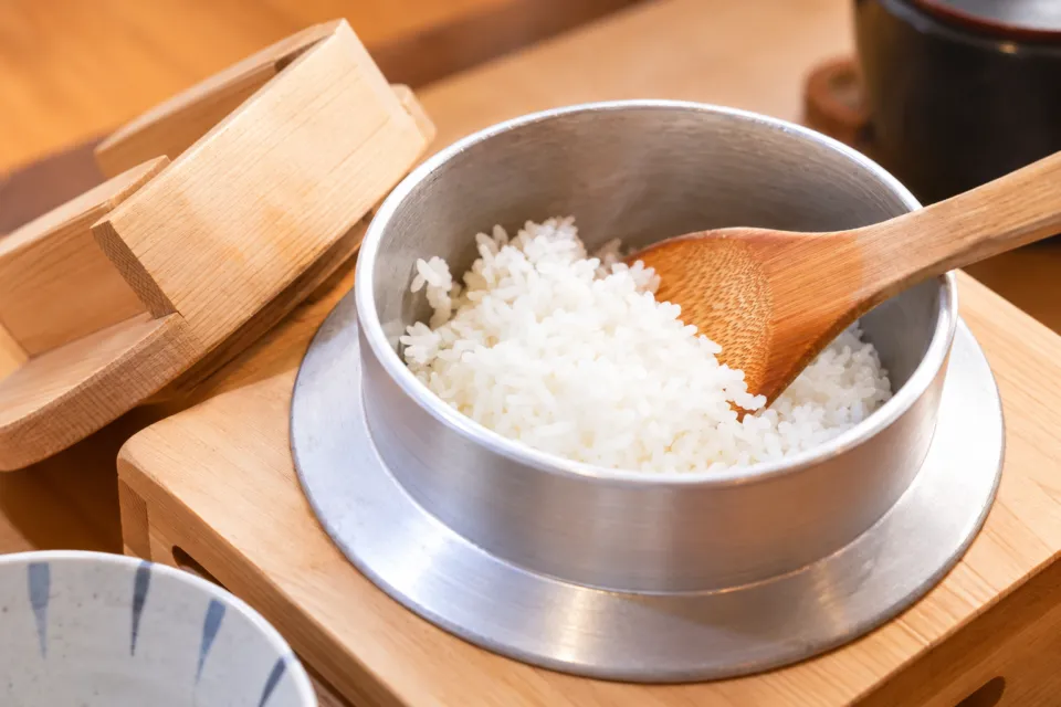 越後のお宿 いなもとの釜炊きご飯