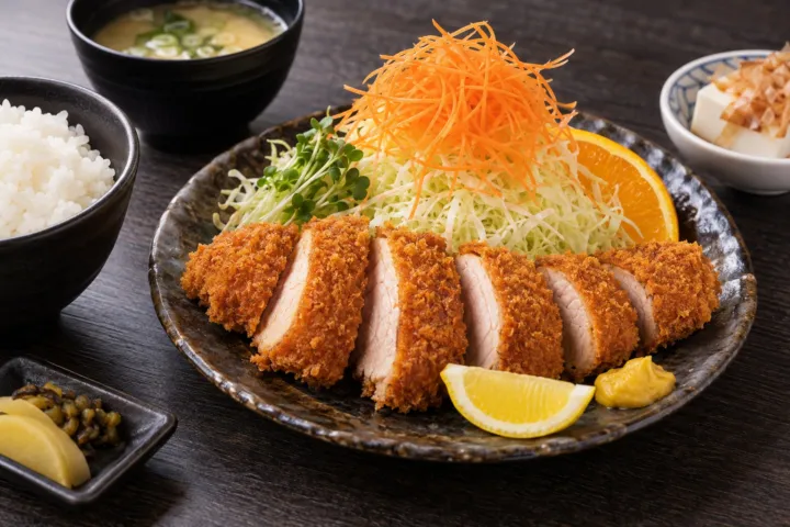 越後とんかつ人参亭の特大ヒレカツとロースカツの定食