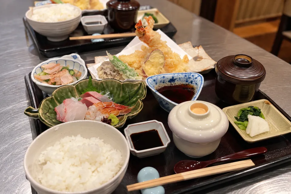 越前がに・旬のお料理 らでんの天ぷら御膳