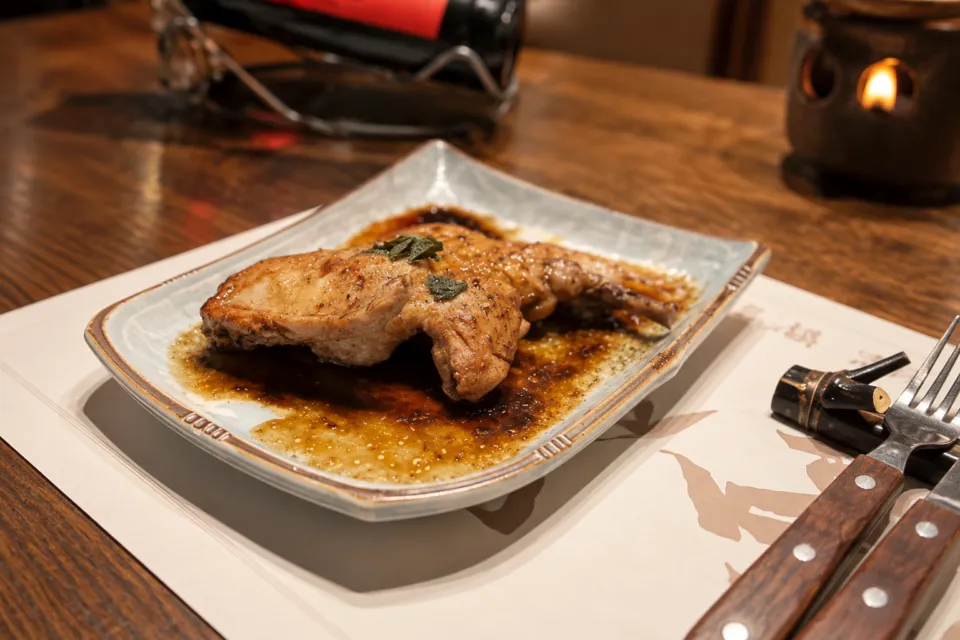 ジビエ料理の千葉亭のラパンのソテー