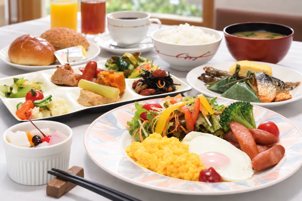花ごころの湯 新富亭の朝食の一例