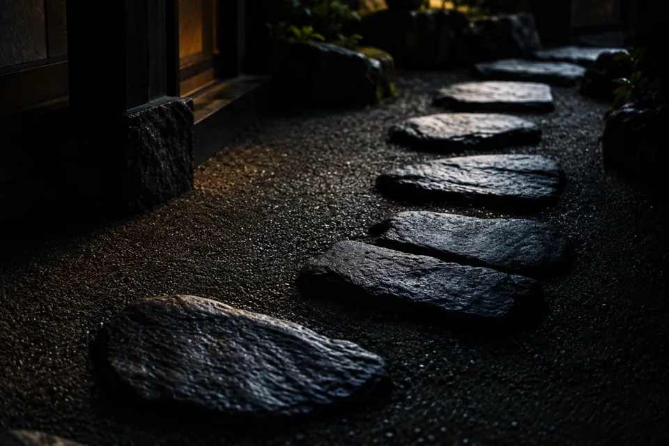 花紫の渓谷を望む滞在空間