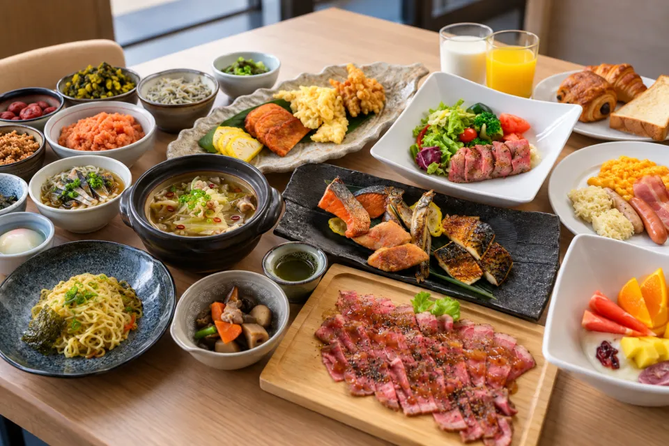 ホテルフォルツァ博多駅筑紫口Ⅰの朝食の料理