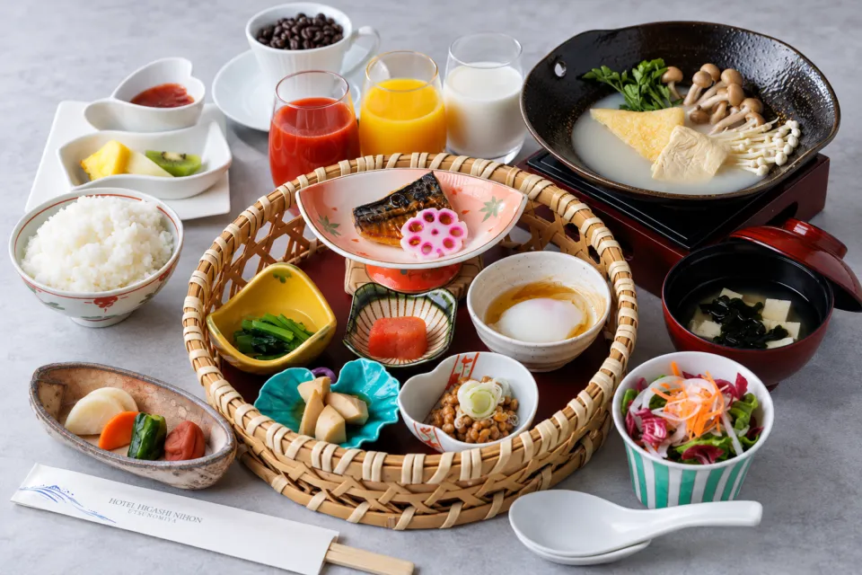 ホテル東日本宇都宮の和食の朝食膳